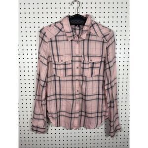 Paige plaid button down shirt size s